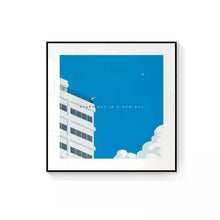 Every Day Is a New Day acrylic wall art with minimalist scenic artwork