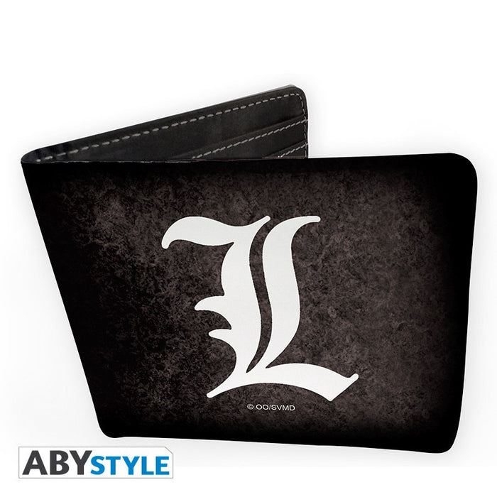 Death Note mintás pénztárca L szimbólummal