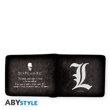 Death Note mintás pénztárca L szimbólummal