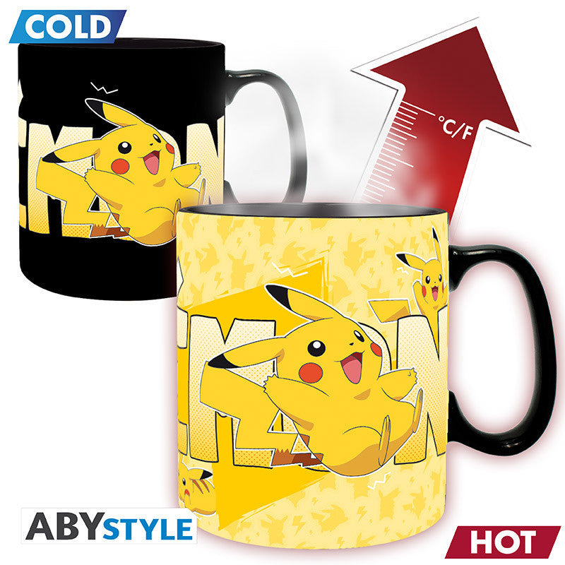 Pokémon hőre változó bögre Pikachu mintával