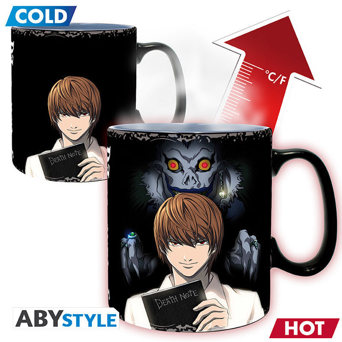 Death Note hőre változó bögre Kira és L mintával