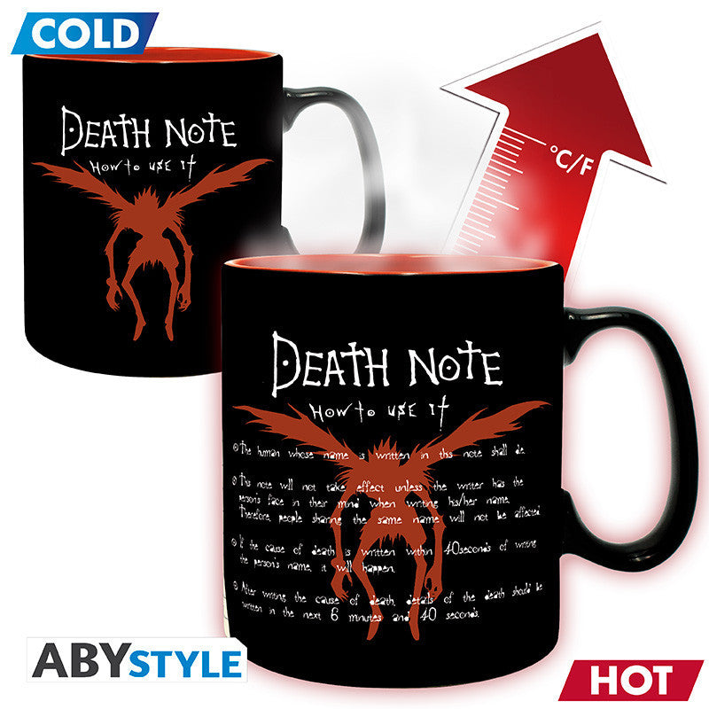 Death Note hőre változó bögre L és Light mintával