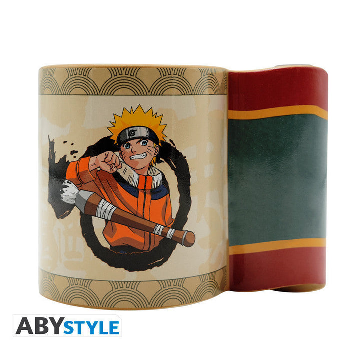 Naruto bögre 3D fogantyúval és tekercs motívummal