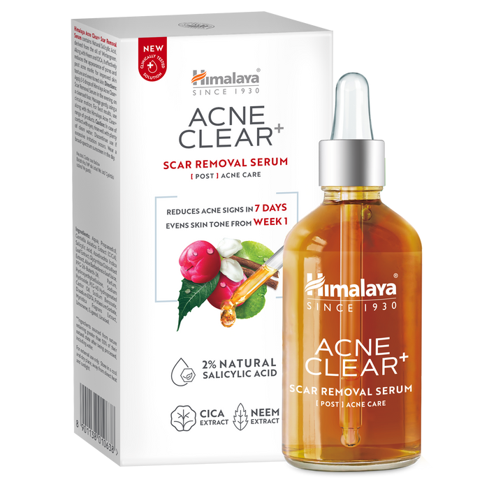 Himalaya Acne Clear+ Scar Removal Serum 30ml for acne-prone skin