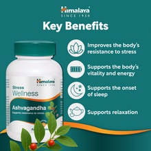 Himalaya Ashvagandha Stress Wellness Tablets 60 pack bottle