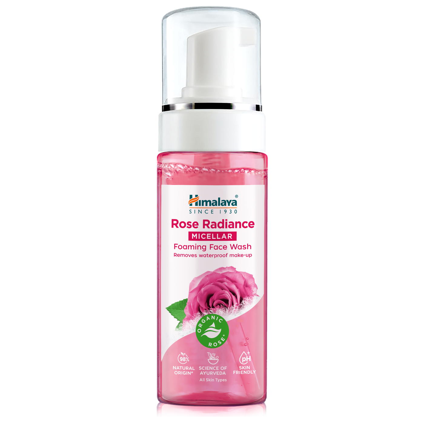 Himalaya Rose Radiance Micellar Foaming Face Wash 150ml bottle