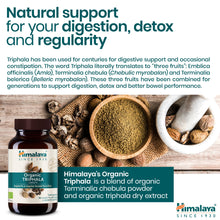 Organic Triphala digestive support caplets bottle