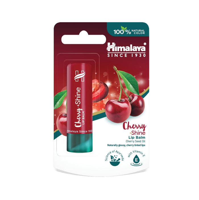 Himalaya Cherry Shine Lip Balm 4.5g stick for soft, cherry-tinted lips