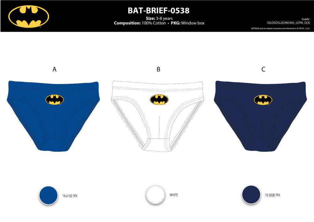 Batman mintás kisfiú pamut alsó 3 darabos csomagban