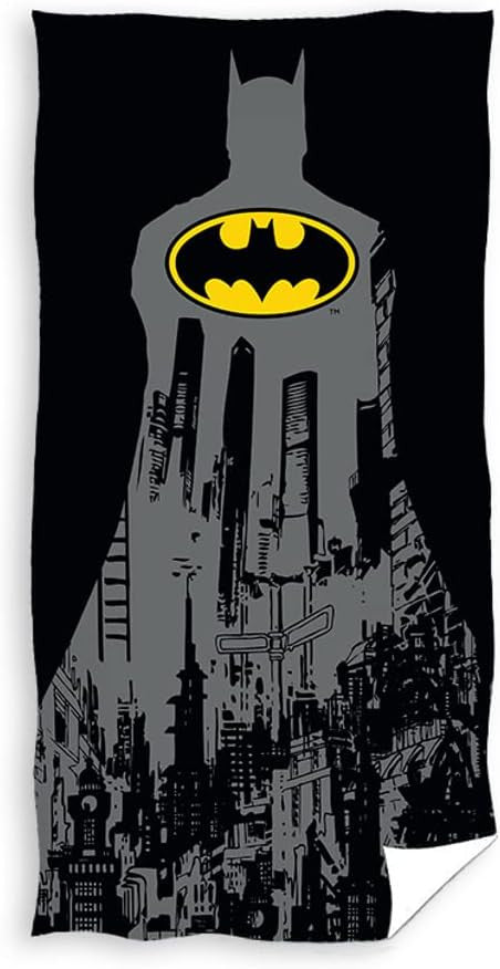 Fekete Batman gyerek strandtörölköző 70 × 140 cm