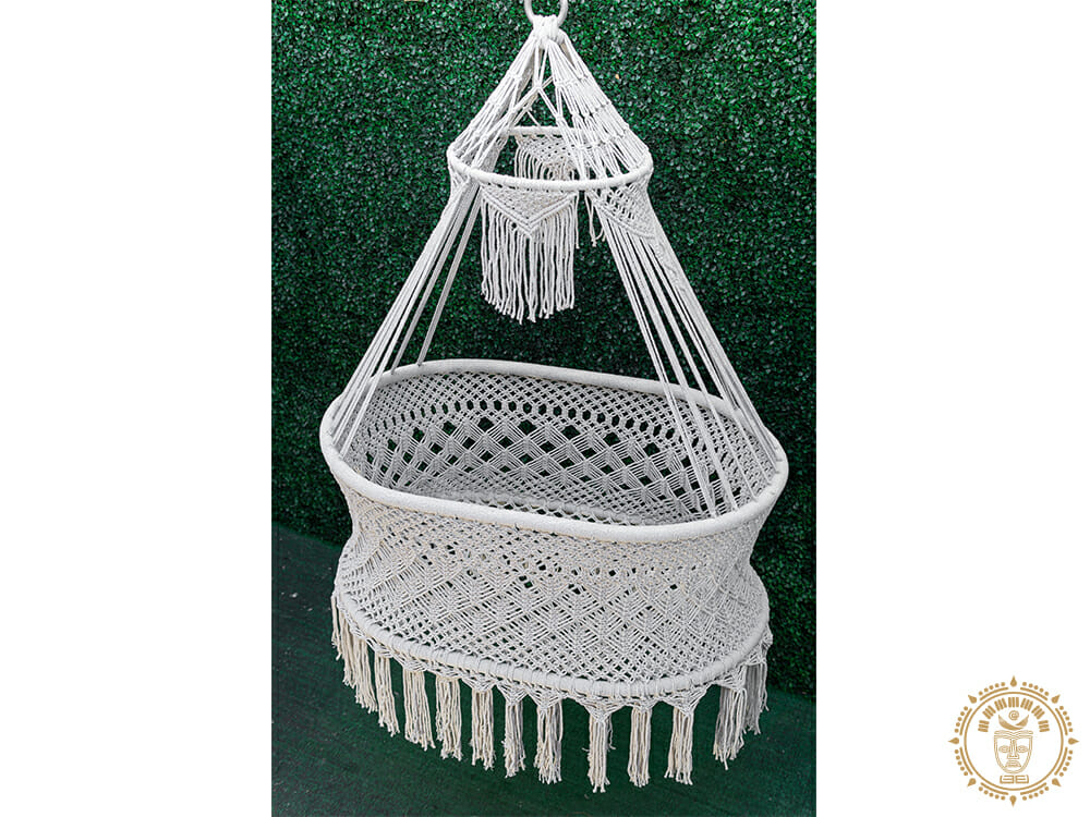 Cocoon Dreams cotton macramé baby hammock cradle