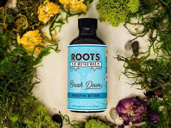 Break Down Digestive Bitters herbal tincture bottle