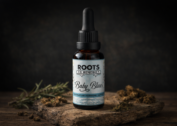 Baby Blues postpartum hormone balance herbal extract bottle