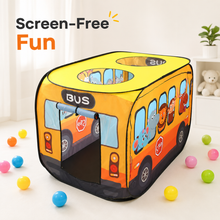 Busz formájú felugró játszósátor gyerekeknek