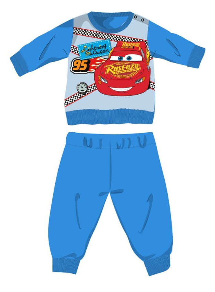 Világoskék Disney Verdák téli baba pizsama 80-as méretben