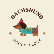 Dachshund-shaped acrylic wall clock for playful dog lover home decor