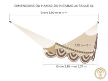 Santiago XL hand-woven cotton double hammock from Nicaragua