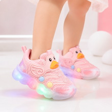 Kék LED-es világító baba sportcipő