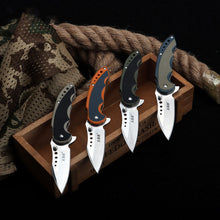Bushcraft összecsukható zsebkés 12C27 acél pengével