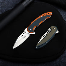 Bushcraft összecsukható zsebkés 12C27 acél pengével
