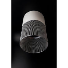 Loom Ivory Nebula 3D printed pendant light with ivory top and silver lower section