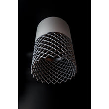 Vertex Ivory Nebula 3D printed pendant light in ivory and silver