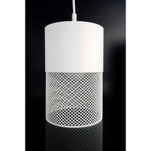 Loom Ivory Max matte ivory white 3D printed pendant light with mesh texture