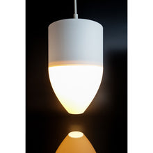 Nova Ivory Max ivory-white 3D printed pendant light with tapered cone shape