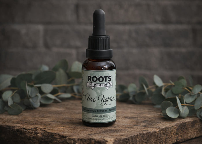 Fire Fighter herbal inflammation support extract in 1 oz bottle