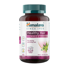 Himalaya Healthy Hair Gummies strawberry-flavoured vegetarian biotin supplement, 60 gummies