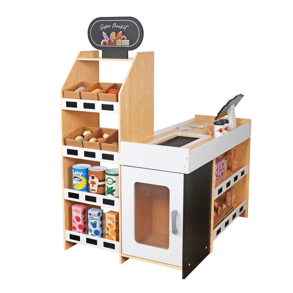 Játék fa szupermarket kiegészítőkkel-0