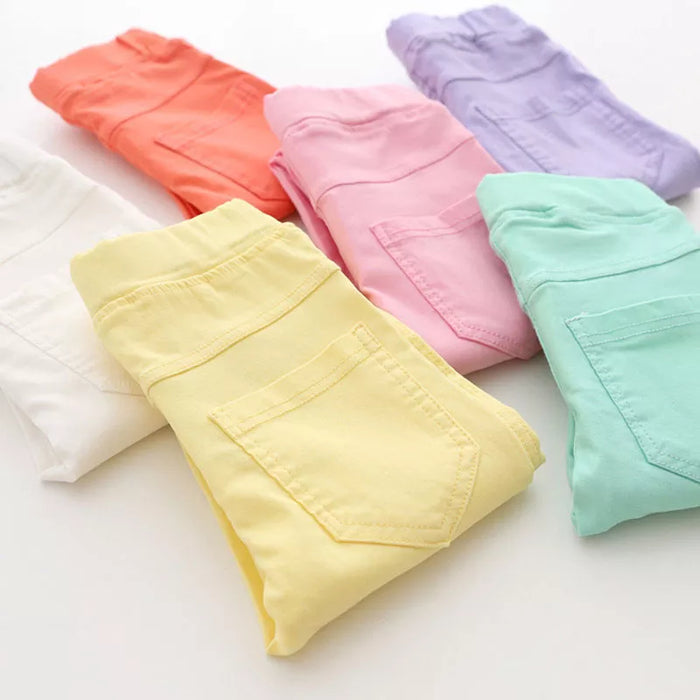 Pasztell színű gyerek leggings