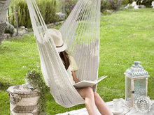 Sébaco L ecru cotton hammock chair for indoor or outdoor relaxation