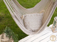 Sébaco L ecru cotton hammock chair for indoor or outdoor relaxation