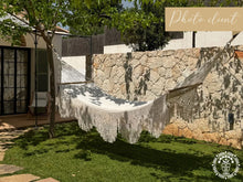 Tipitapa 2 macramé L-bar cotton hammock handwoven in Nicaragua