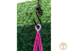 Rosado macramé baby hammock chair in pink and ecru cotton with wooden frame