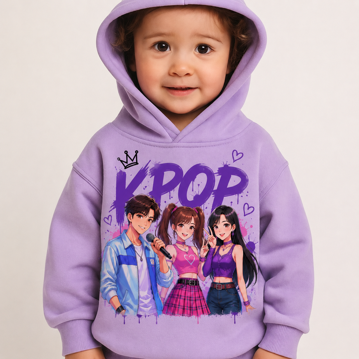 K-pop mintás gyerek pulóver