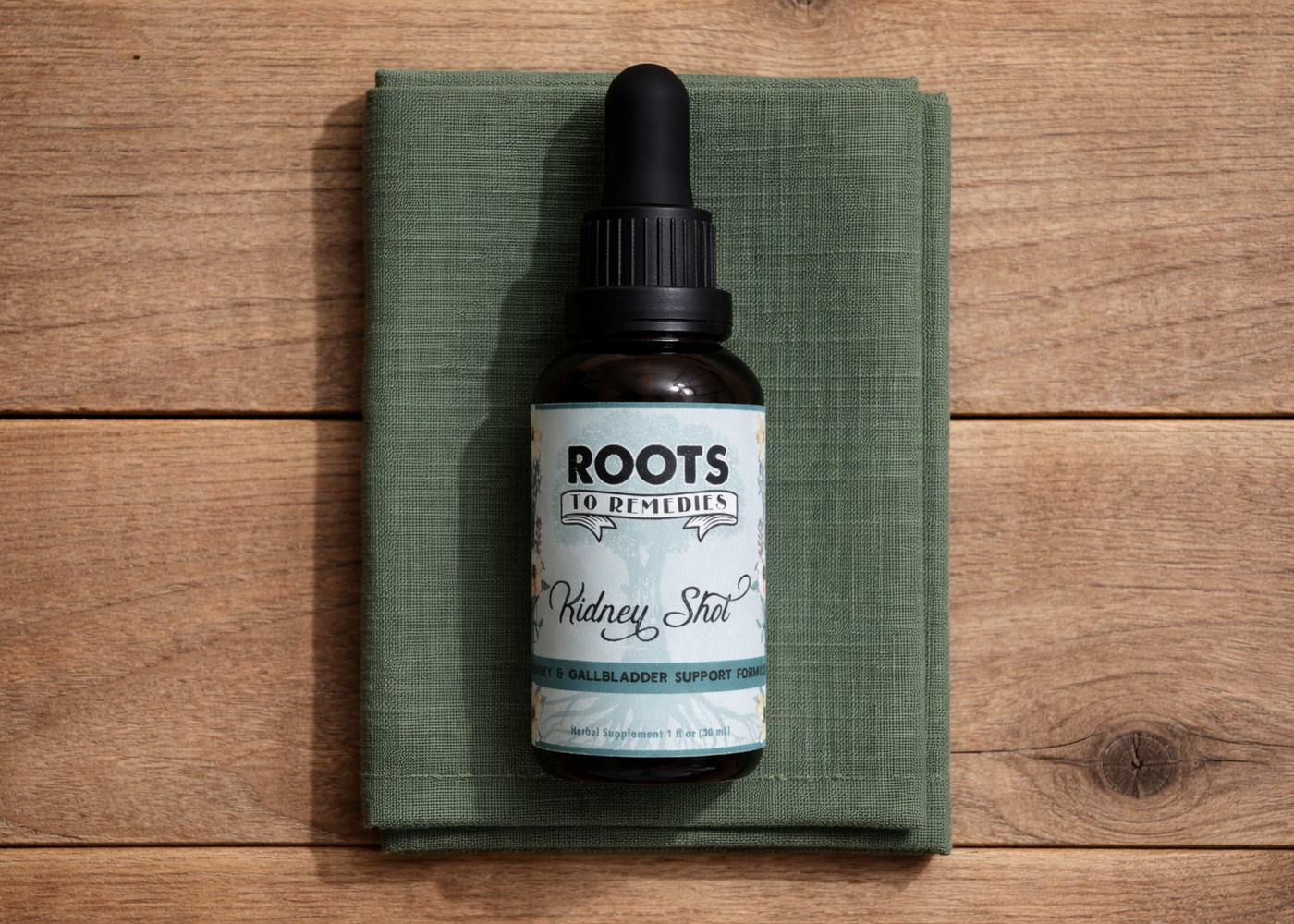 Kidney Shot herbal tincture for kidney, urinary, liver, and gallbladder support