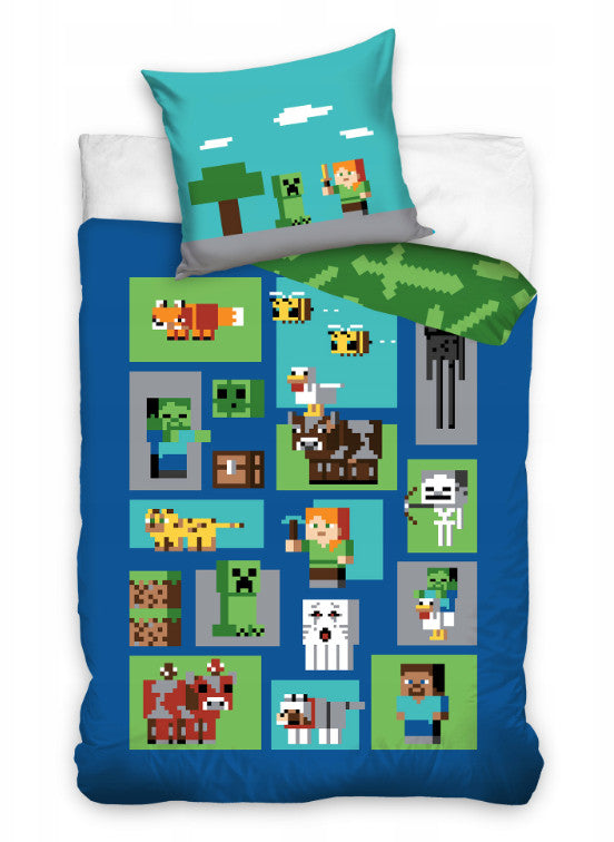 Minecraft mintás pamut ágyneműgarnitúra 160x200 cm