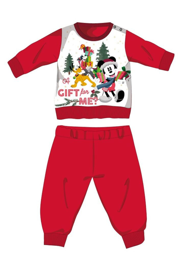 Piros Disney Mickey egér baba pizsama 80-as méretben