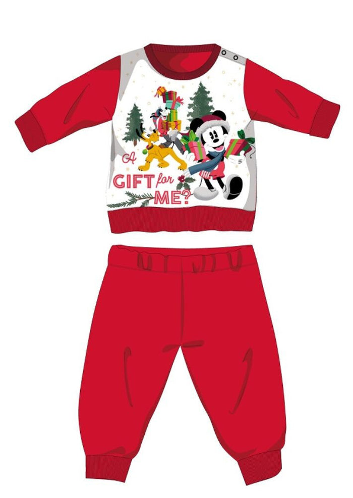 Piros Disney Mickey egér baba pizsama 80-as méretben