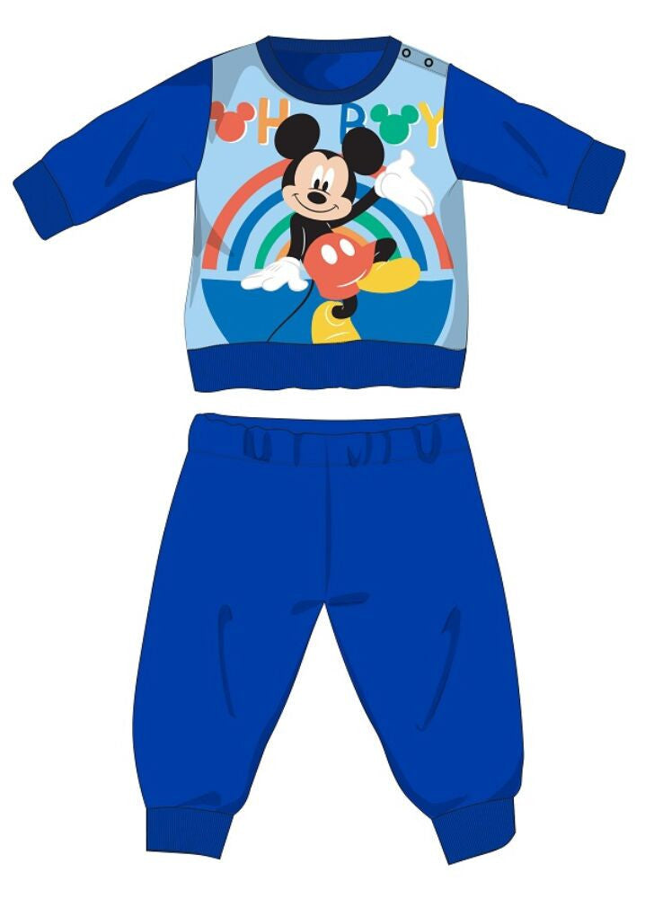 Középkék Disney Mickey egér baba polár pizsama 80-as méretben