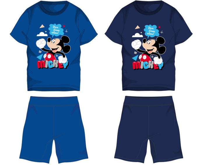 Sötétkék Disney Mickey egér pamut nyári gyerek szett 104-es méretben