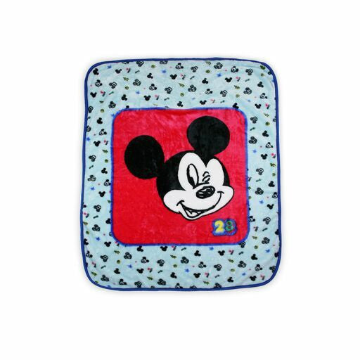 Világoskék Mickey egér baba takaró 110 x 140 cm