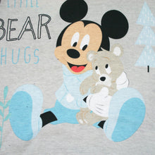 Sötétkék téli pamut baba pizsama Mickey egér mintával