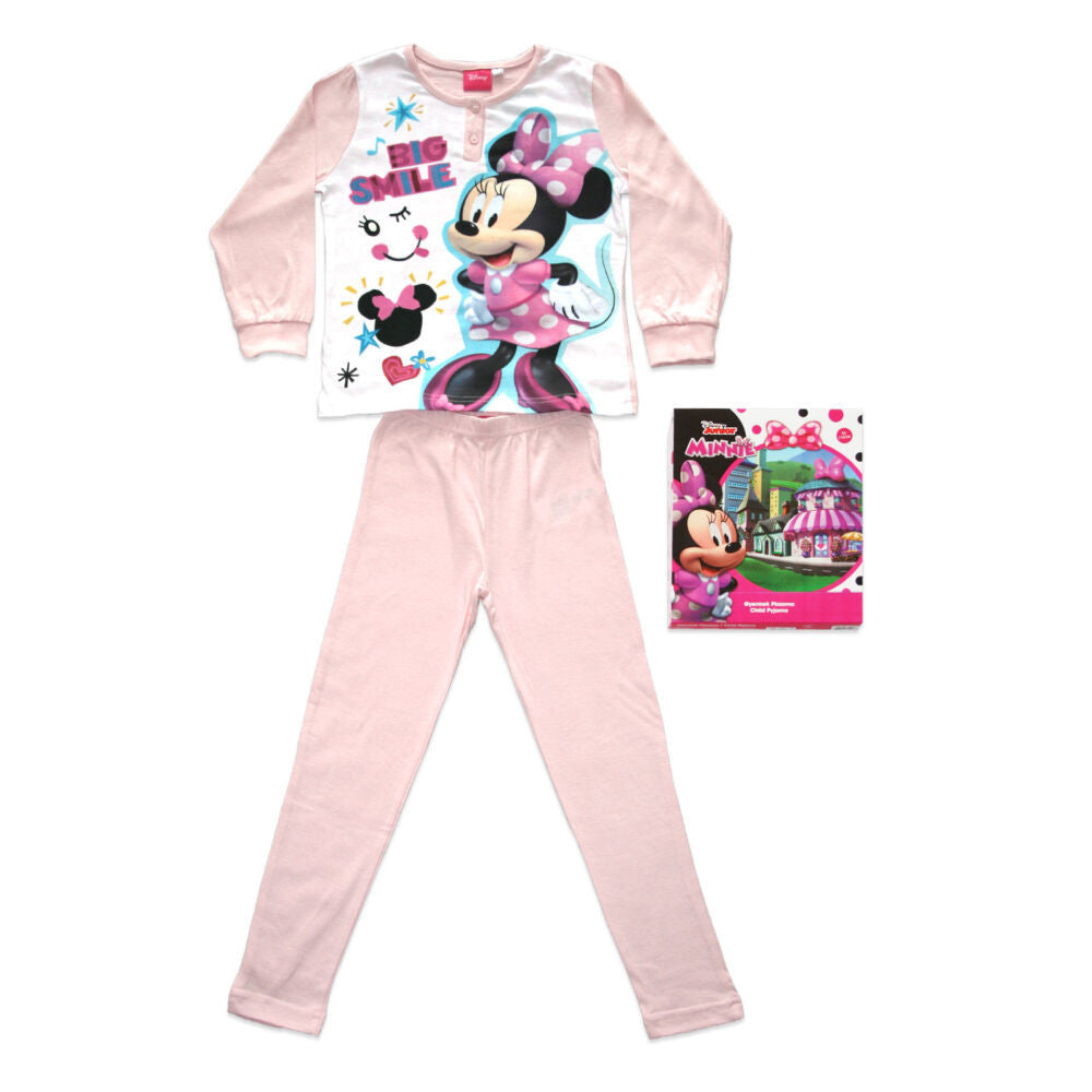 Világosrózsaszín Minnie egér pamut gyerek pizsama
