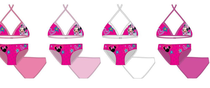Rózsaszín Disney Minnie Mouse kétrészes lány fürdőruha
