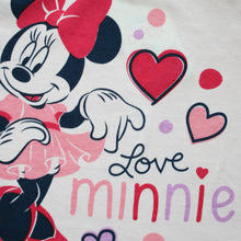 Világosrózsaszín hosszú baba pizsama Minnie egér mintával