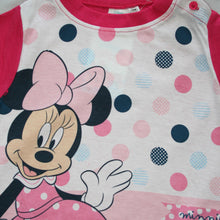 Pink hosszú baba pizsama Minnie egér mintával