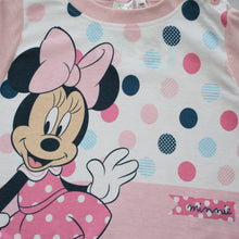 Világosrózsaszín pamut baba pizsama Minnie egér mintával